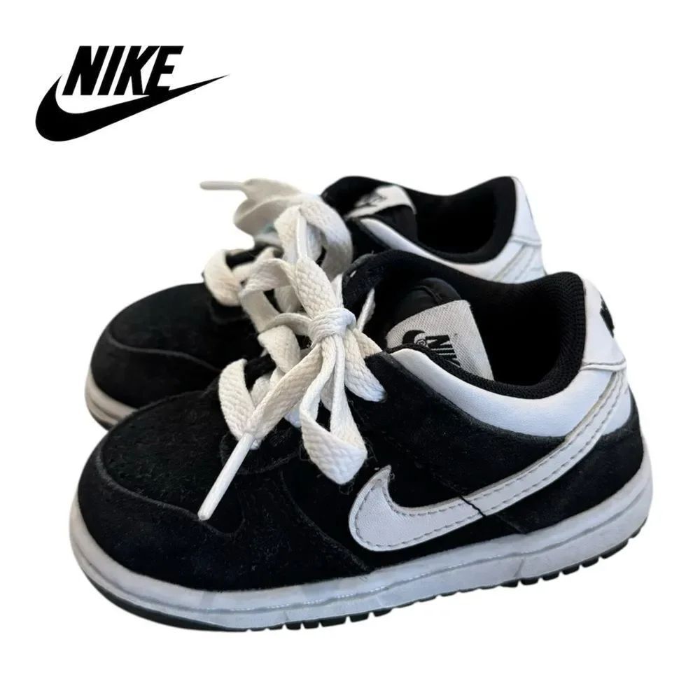 Nike Dunk Low TD Black White Panda 2016 Shoes Sneakers Toddler 905092-020 Sz 6C